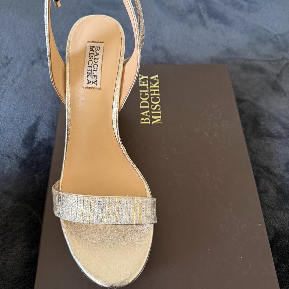 Badgley Mischka Gold Heels Size 8.5 – Worn Once